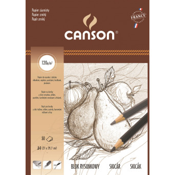 Blok rysunkowy A4 - Canson - 120 g, 50 ark.