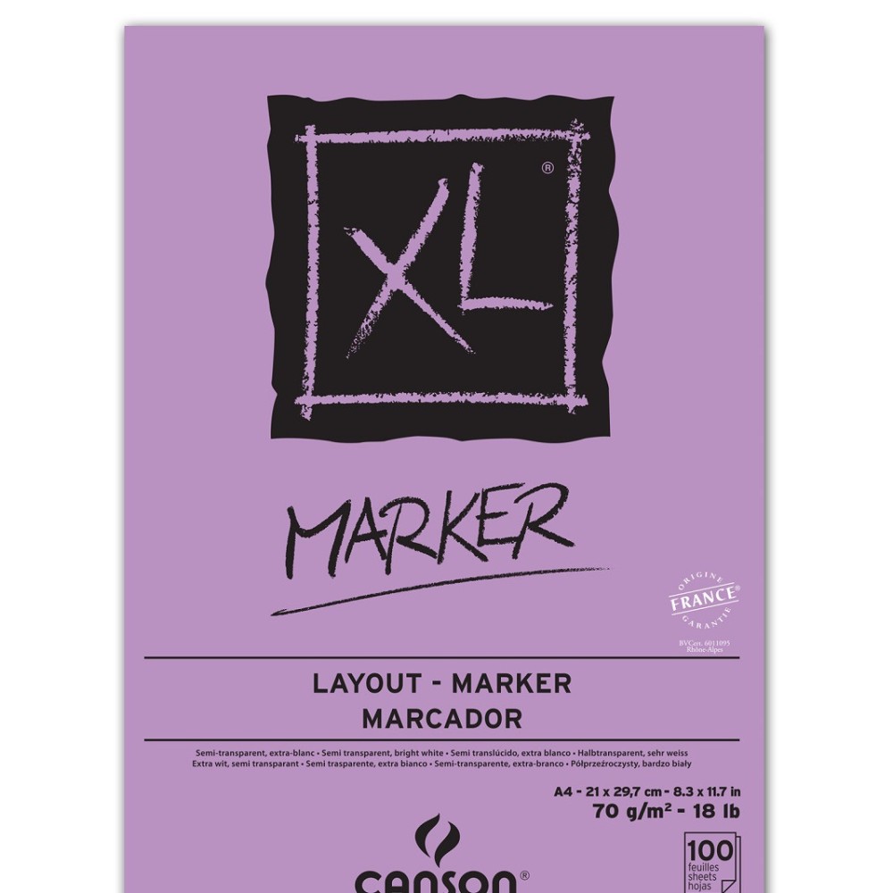 Marker paper pad XL A4 - Canson - 70 g, 100 sheets