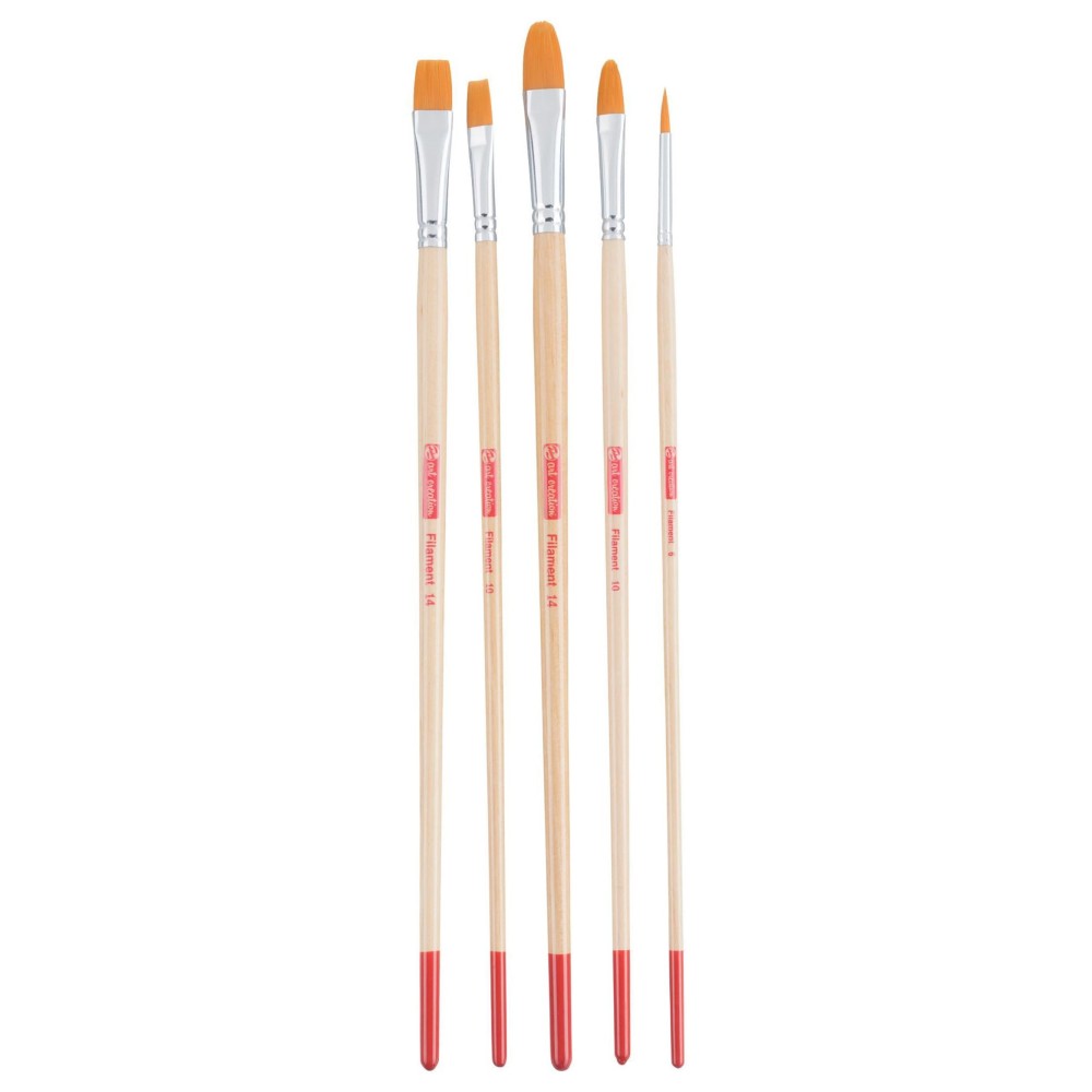 Set of poliester brushes Filament - Talens Art Creation - 5 pcs.