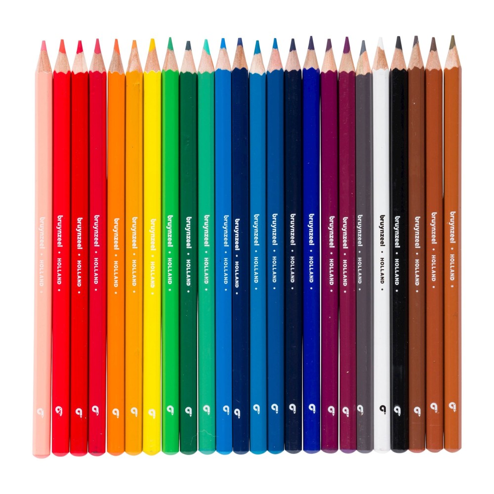 Set of colored pencils for kids - Bruynzeel - 24 colors