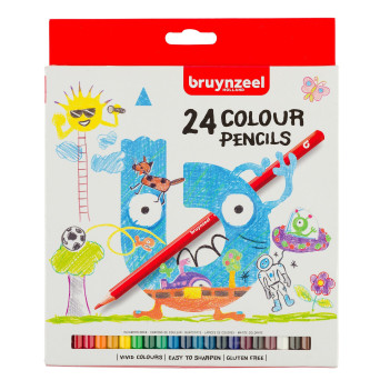 Zestaw kredek ołówkowych dla dzieci - Bruynzeel - 24 kolory