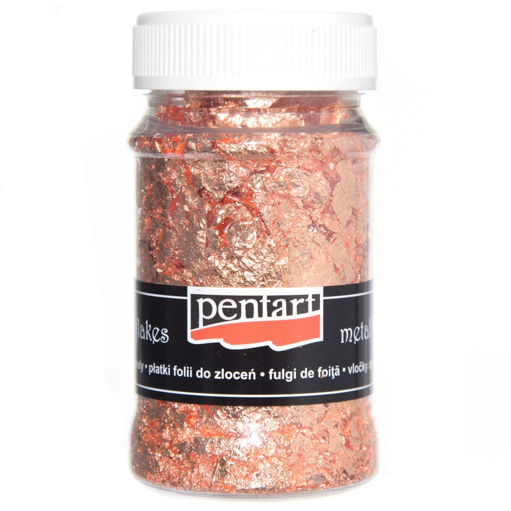 Folia do złoceń w płatkach - Pentart - miedziana, 100 ml