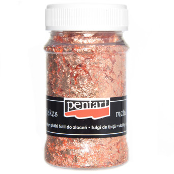 Folia do złoceń w płatkach - Pentart - miedziana, 100 ml