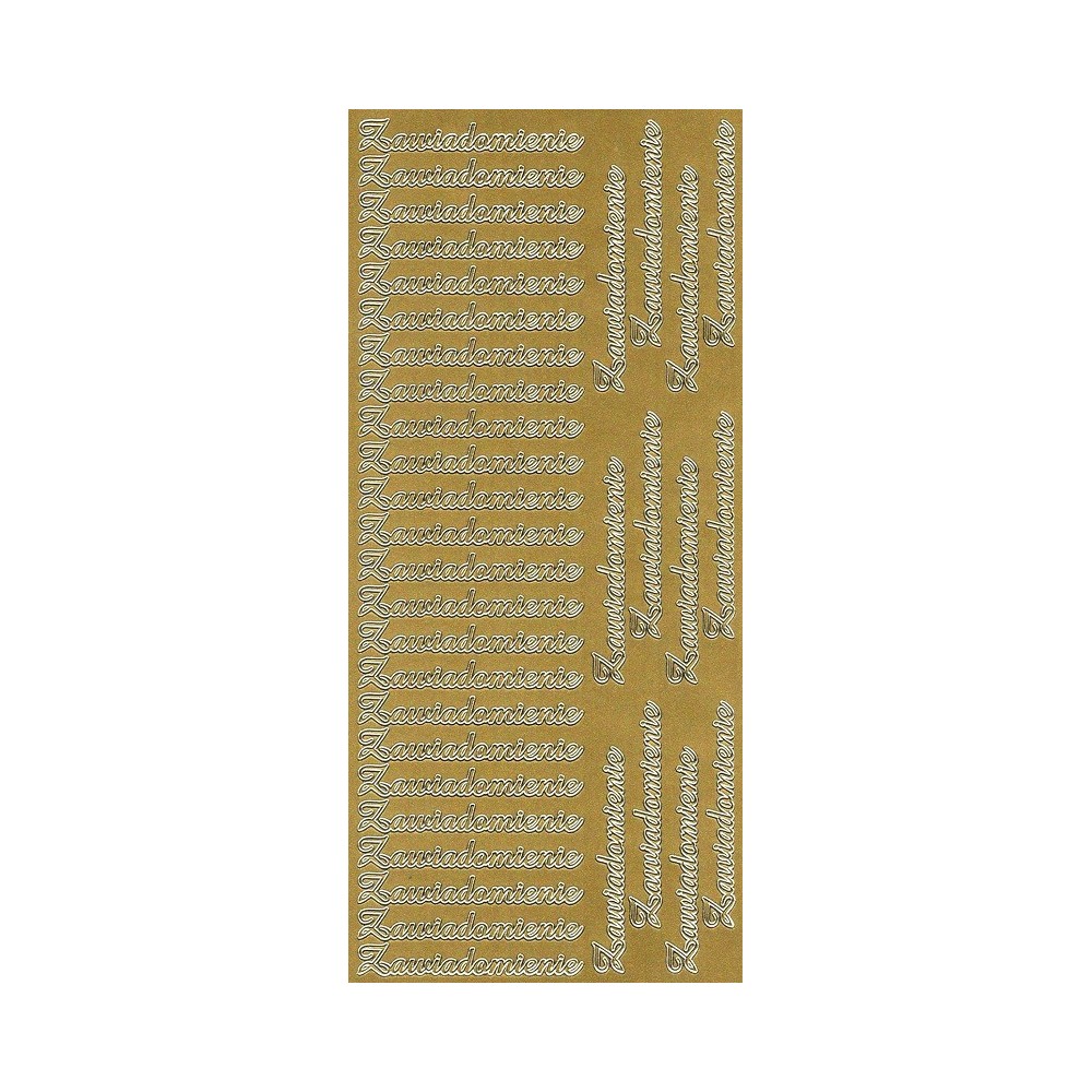 Stickers - Zawiadomienie 2840 Gold
