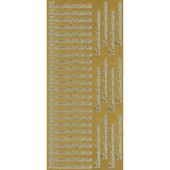 Stickersy, naklejki ażurowe - Zawiadomienie, złote