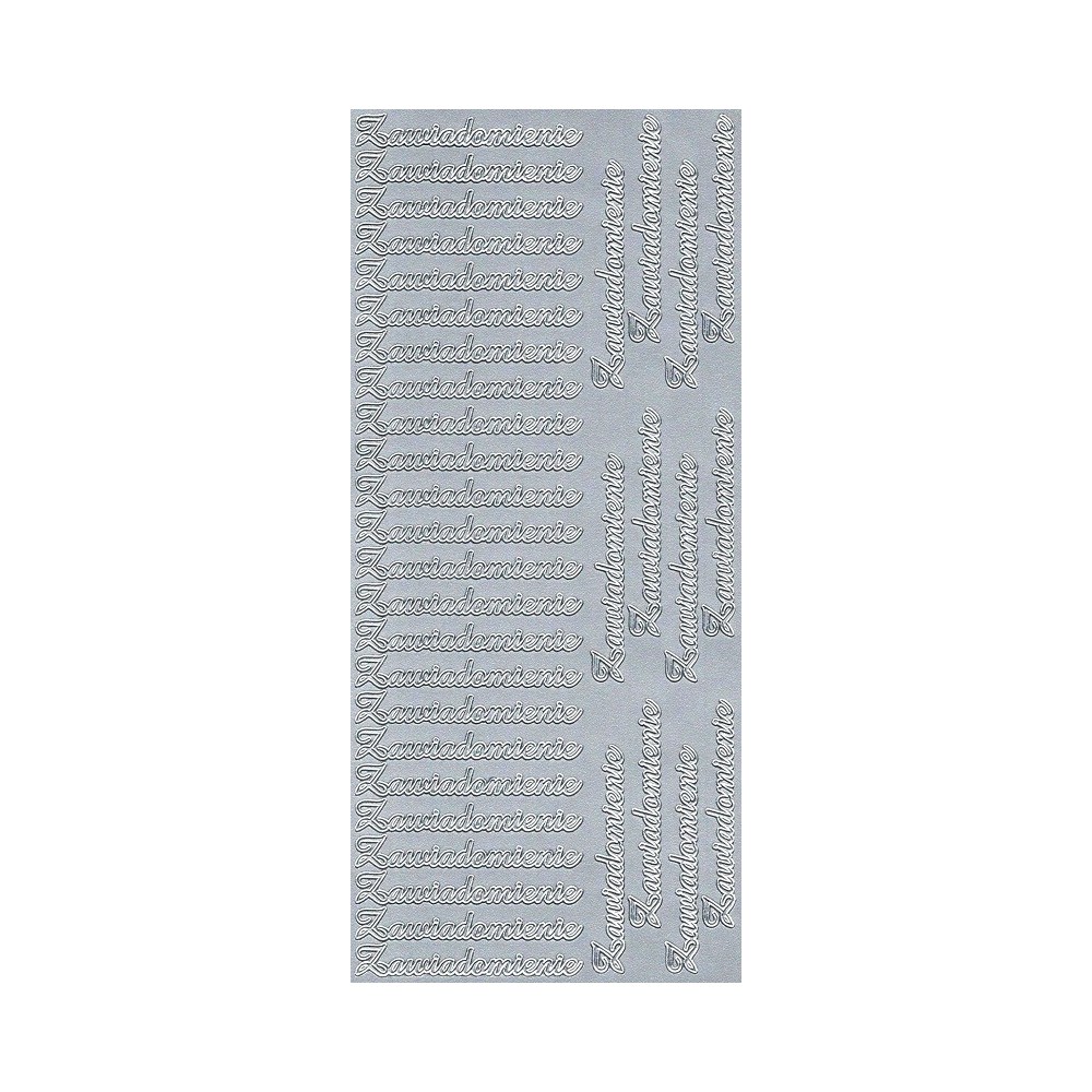 Stickers - Zawiadomienie 2840 Silver