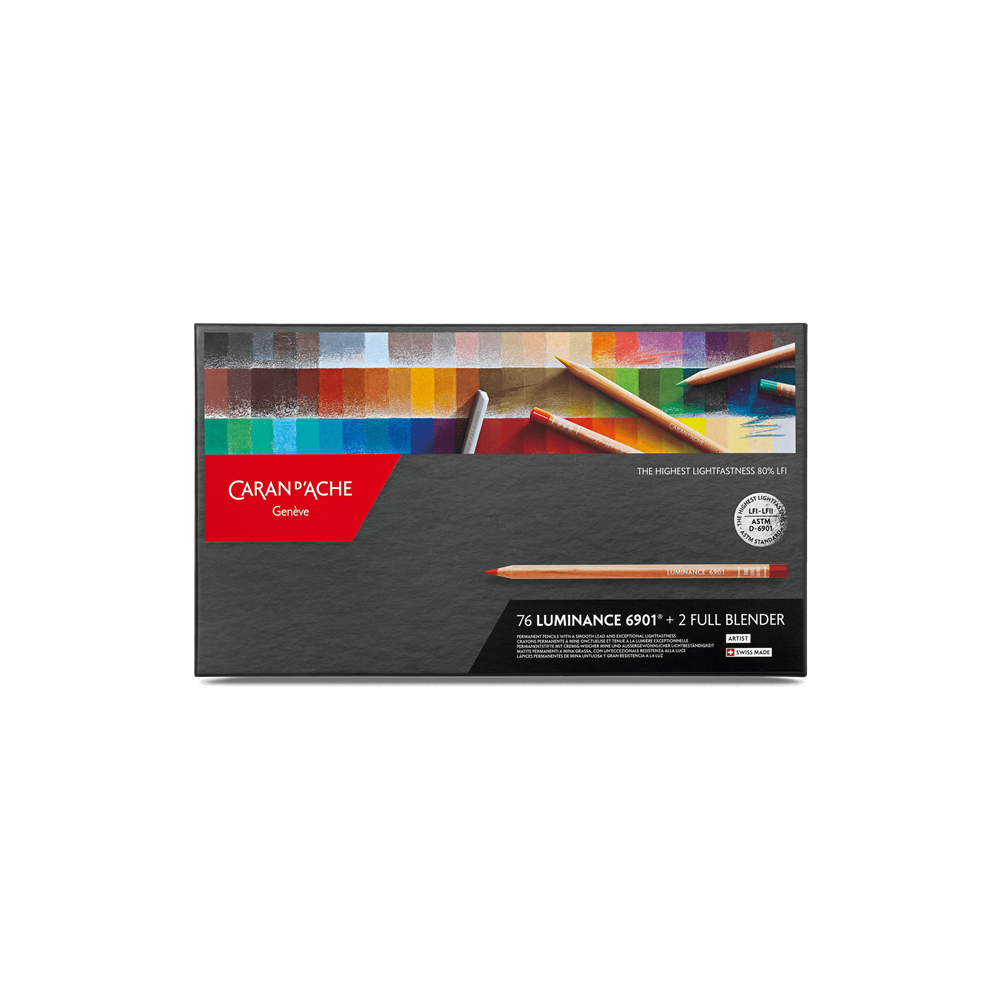 Set of Luminance pencils - Caran d'Ache - 76 colors + 2 blenders
