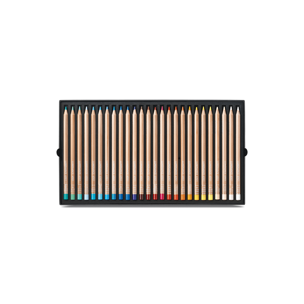 Zestaw kredek ołówkowych Luminance - Caran d'Ache - 76 kolorów + 2 blendery