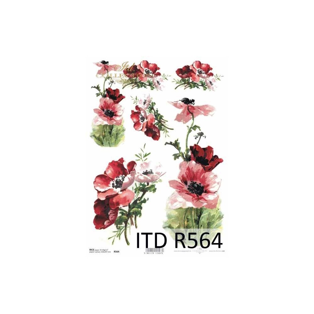 Papier do decoupage A4 - ITD Collection - ryżowy, R564