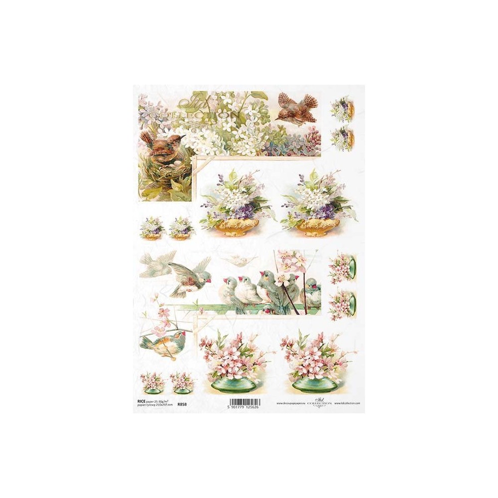 Decoupage paper A4 - ITD Collection - rice, R858