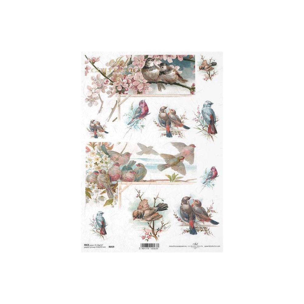 Decoupage paper A4 - ITD Collection - rice, R859