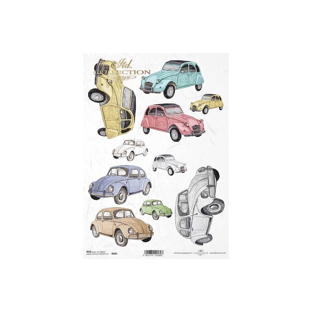 Decoupage paper A4 - ITD Collection - rice, R885