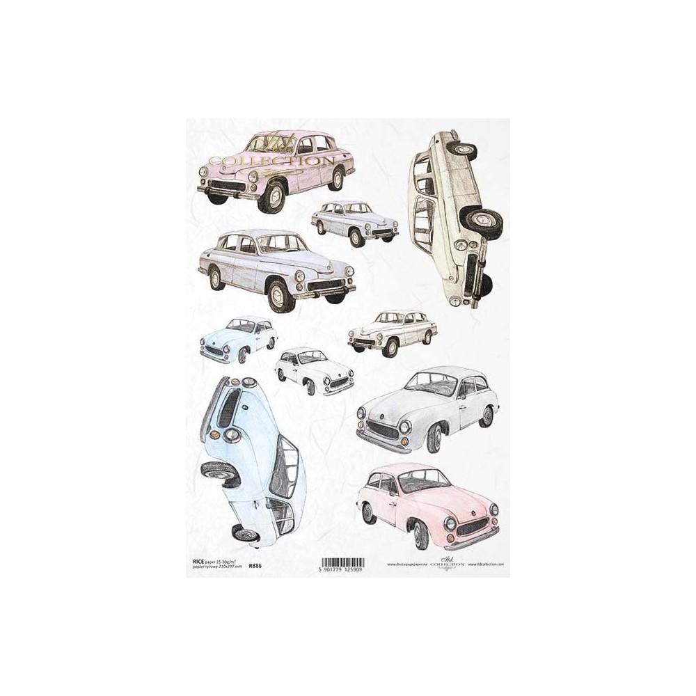 Papier do decoupage A4 - ITD Collection - ryżowy, R886