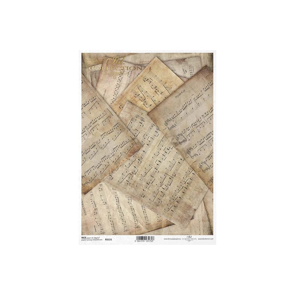 Papier do decoupage A4 - ITD Collection - ryżowy, R1111