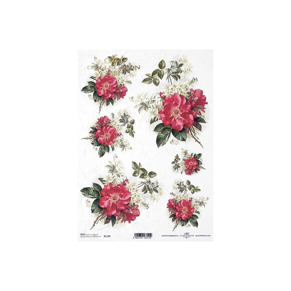 Papier do decoupage A4 - ITD Collection - ryżowy, R1199