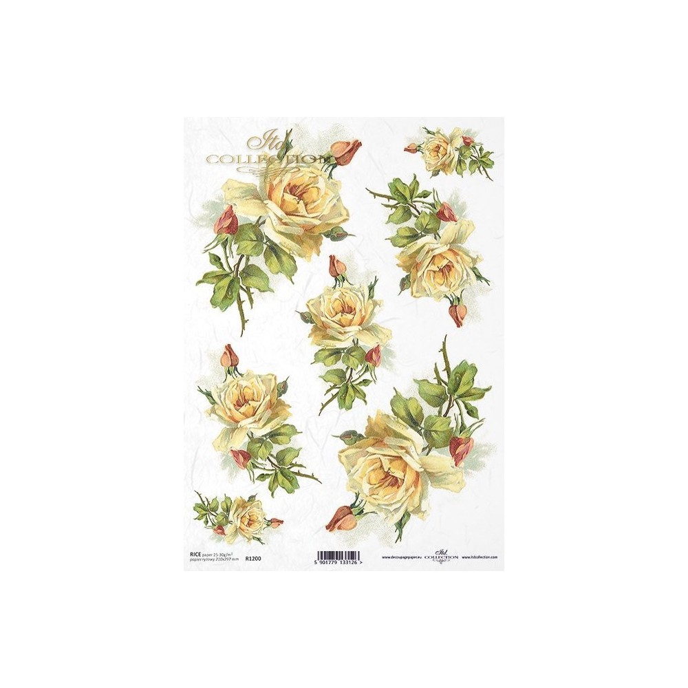 Papier do decoupage A4 - ITD Collection - ryżowy, R1200