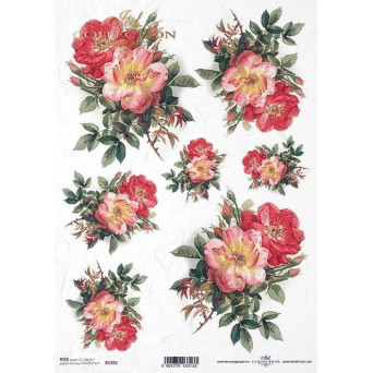 Decoupage paper A4 - ITD Collection - rice, R1201