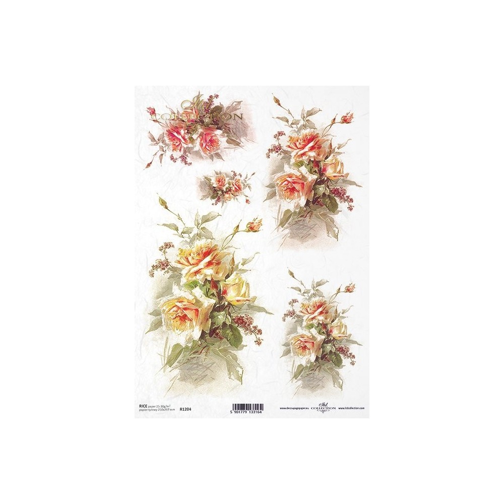 Decoupage paper A4 - ITD Collection - rice, R1204
