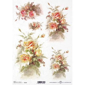 Papier do decoupage A4 - ITD Collection - ryżowy, R1204