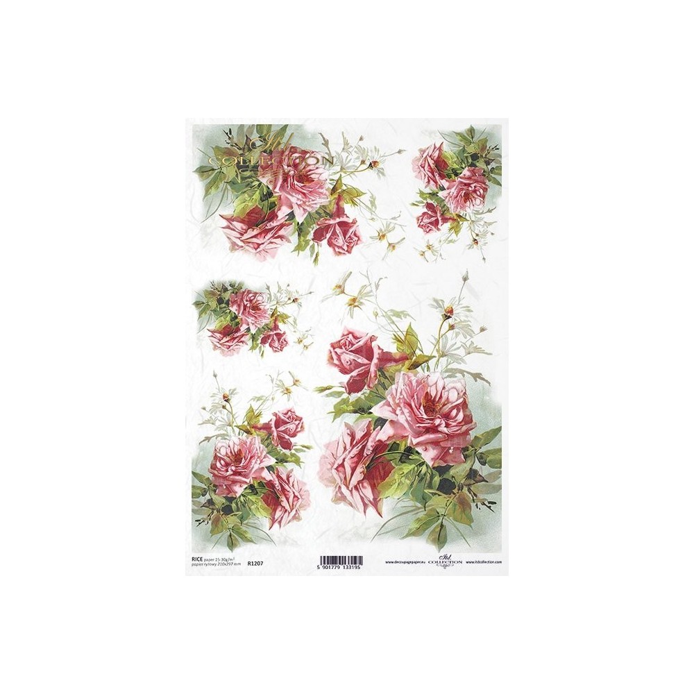Papier do decoupage A4 - ITD Collection - ryżowy, R1207