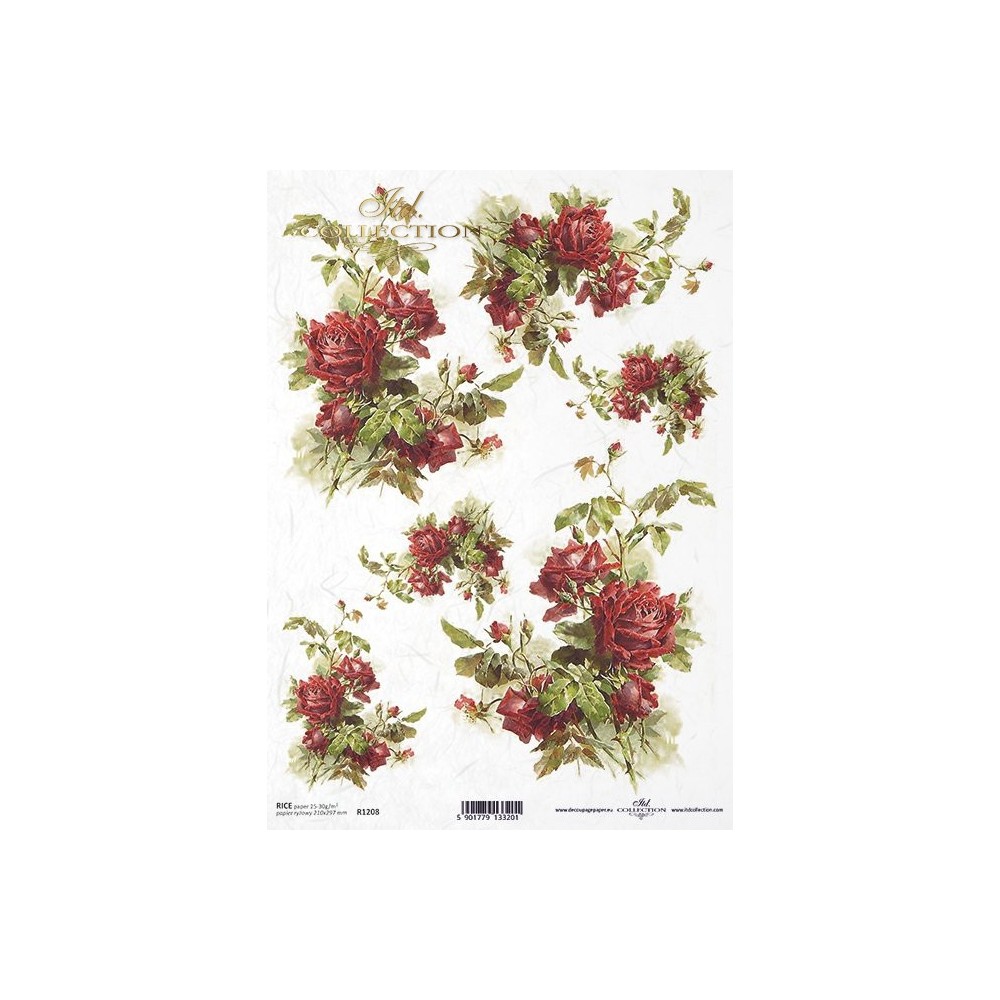 Decoupage paper A4 - ITD Collection - rice, R1208