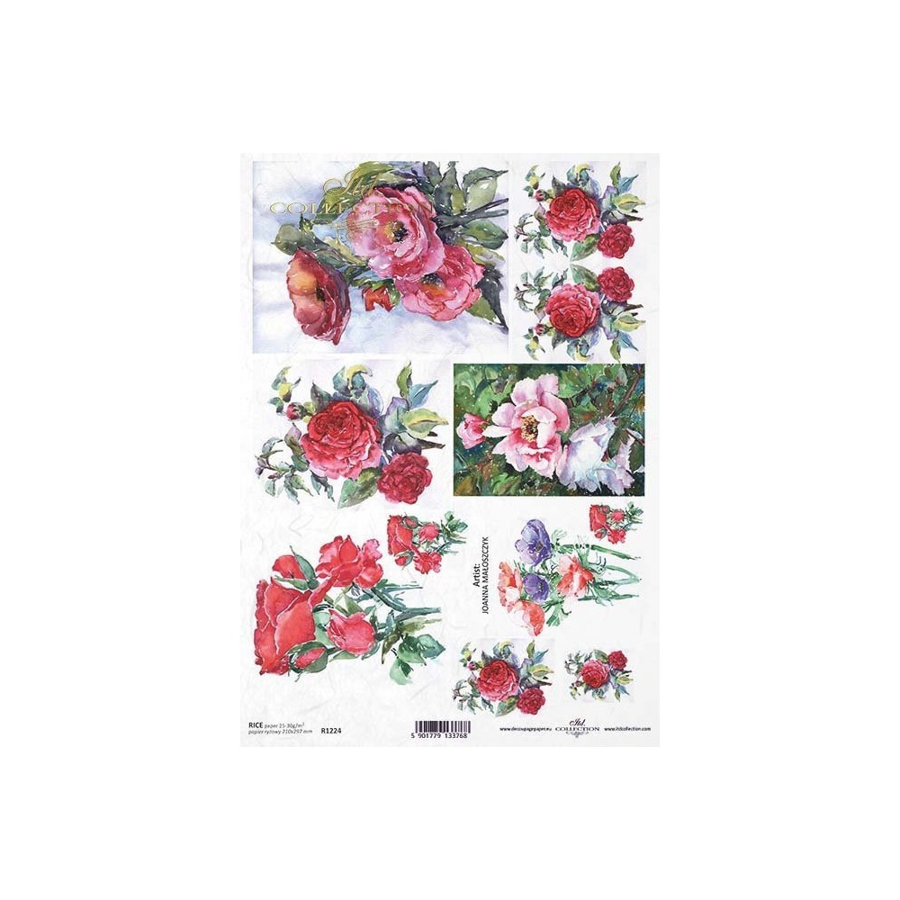Decoupage paper A4 - ITD Collection - rice, R1224