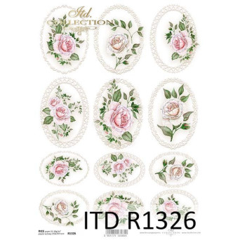 Papier do decoupage A4 - ITD Collection - ryżowy, R1326