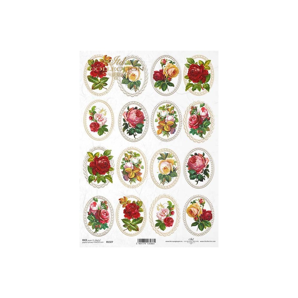 Decoupage paper A4 - ITD Collection - rice, R1327