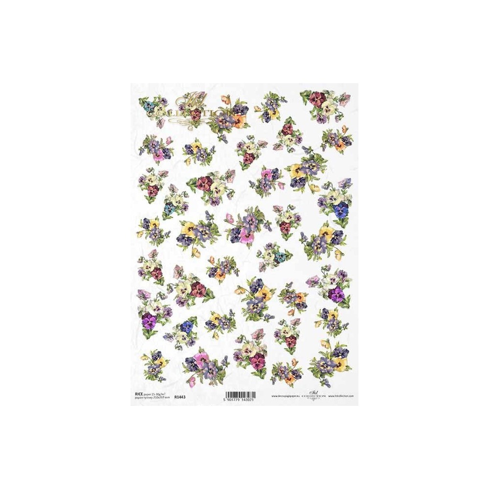Papier do decoupage A4 - ITD Collection - ryżowy, R1443