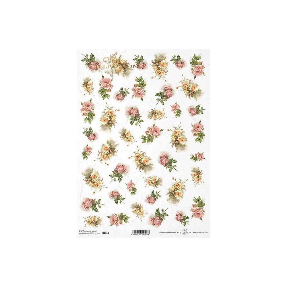 Papier do decoupage A4 - ITD Collection - ryżowy, R1444