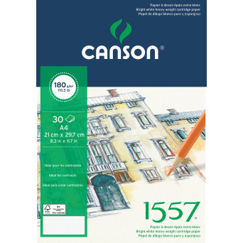 Blok rysunkowy 1557 - Canson - A4, 180 g, 30 ark.