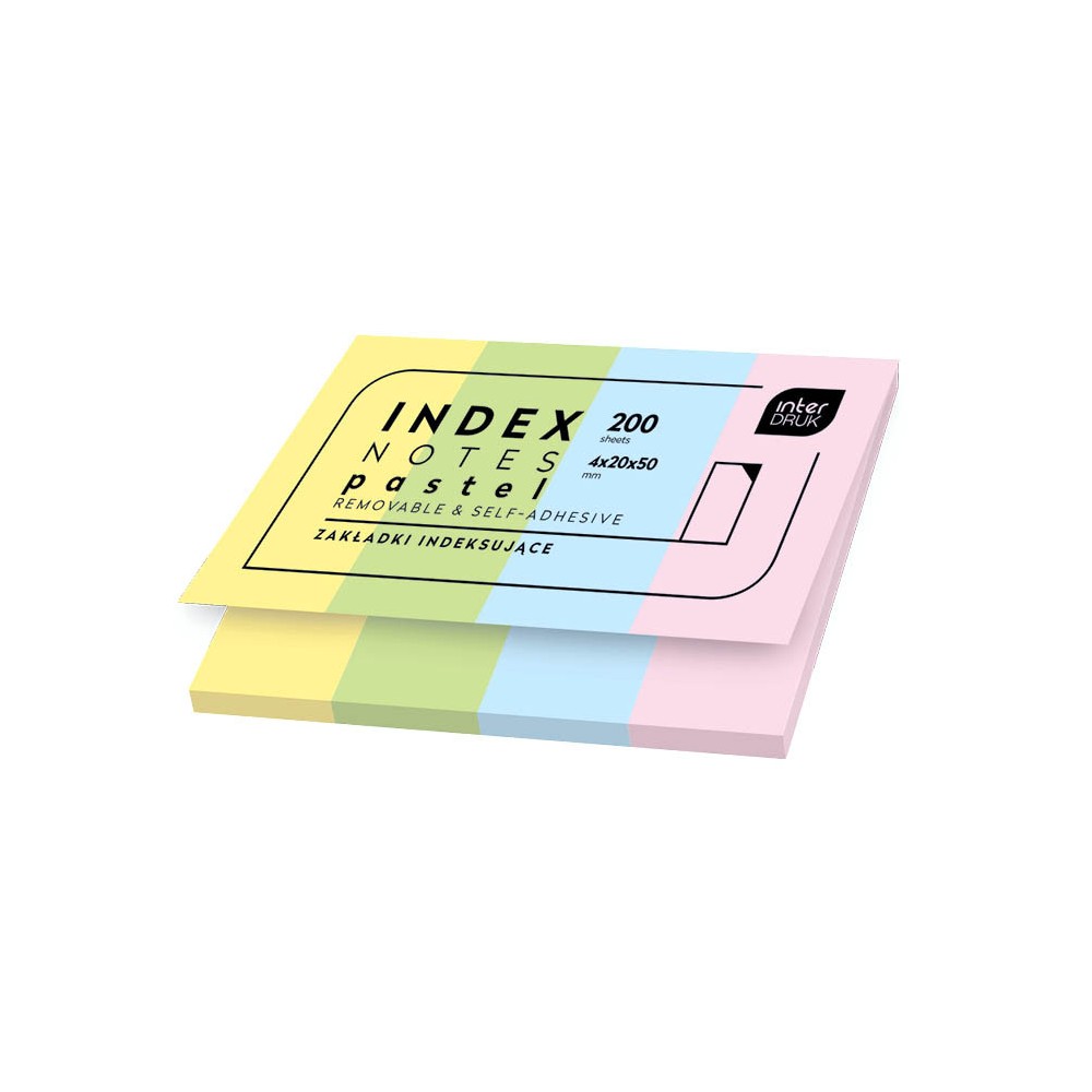 Index notes Pastel - Interdruk - 4 colors, 200 sheets