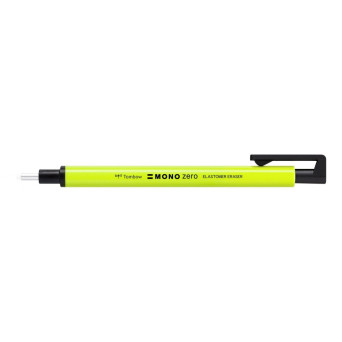 MONO zero refillable eraser pen - Tombow - round, Neon Yellow