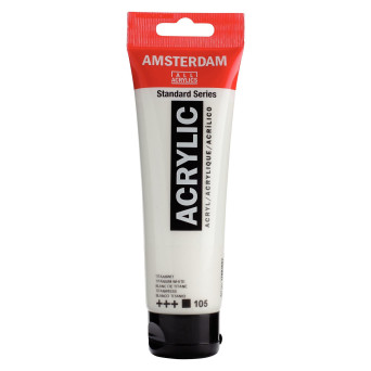 Acrylic paint in tube - Amsterdam - Titanium White, 120 ml