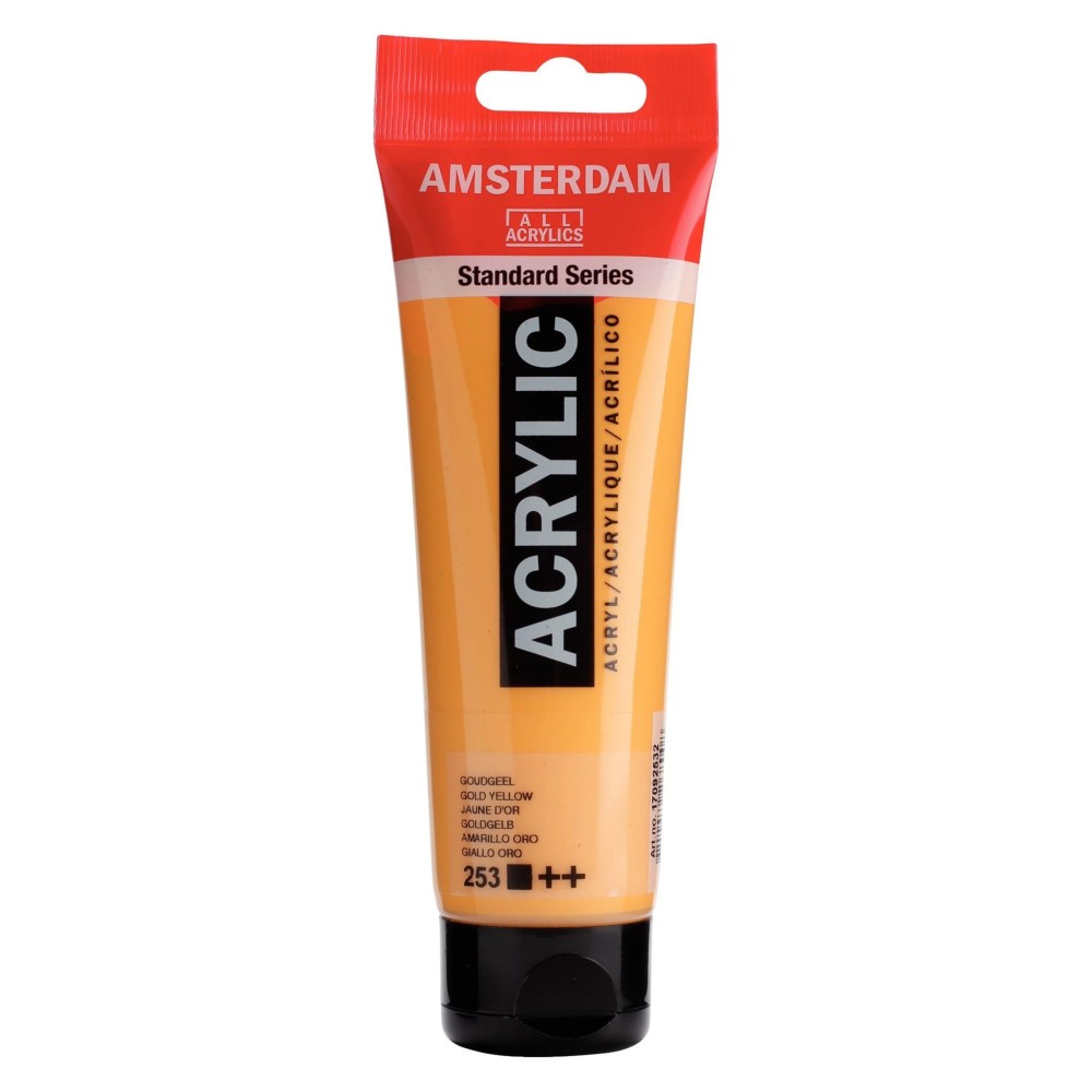 Acrylic paint in tube - Amsterdam - Gold Yellow, 120 ml