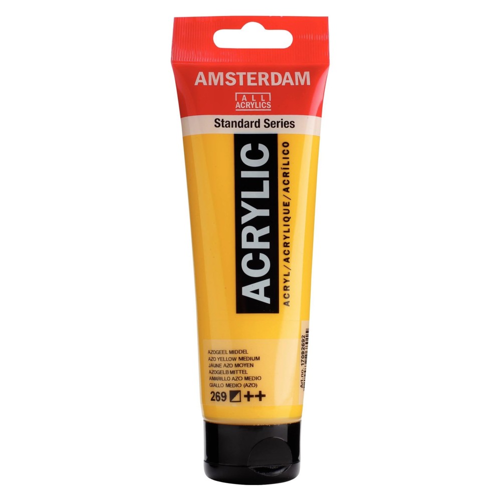 Acrylic paint in tube - Amsterdam - Azo Yellow Medium, 120 ml