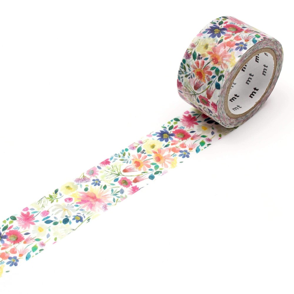 Taśma papierowa washi William Morris - MT Masking Tape - Bluebellgray Zinnia, 7 m