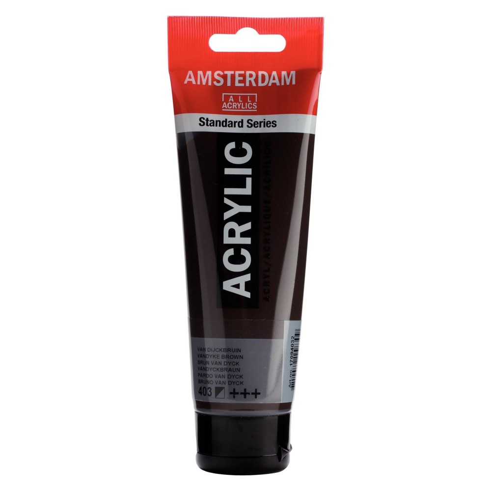 Acrylic paint in tube - Amsterdam - Vandyke Brown, 120 ml