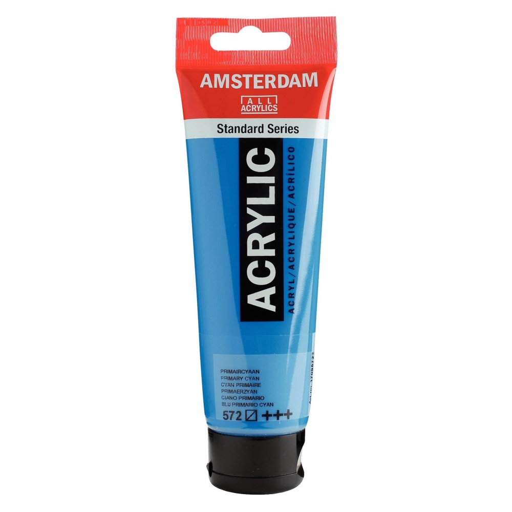 Farba akrylowa - Amsterdam - Primary Cyan, 120 ml
