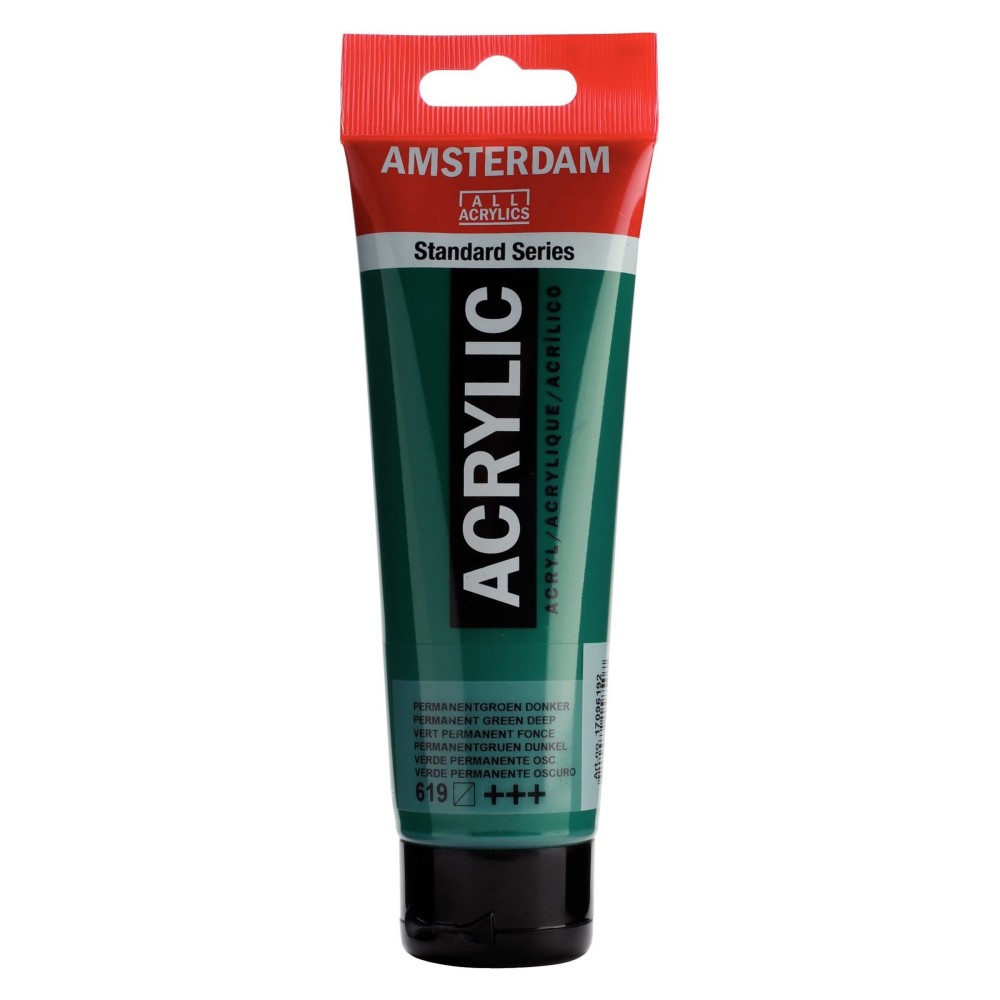 Acrylic paint in tube - Amsterdam - Permanent Green Deep, 120 ml