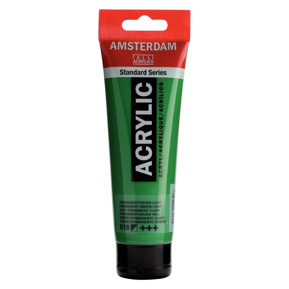 Acrylic paint in tube - Amsterdam - Permanent Green Light, 120 ml