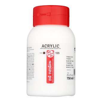 Acrylic paint - Talens Art Creation - Titanium White, 750 ml