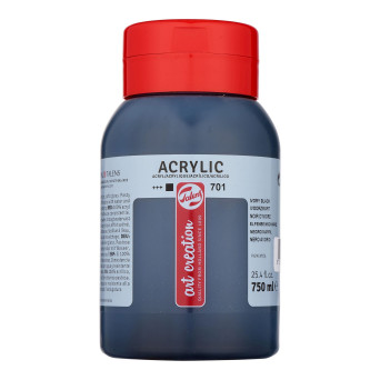 Acrylic paint - Talens Art Creation - Ivory Black, 750 ml