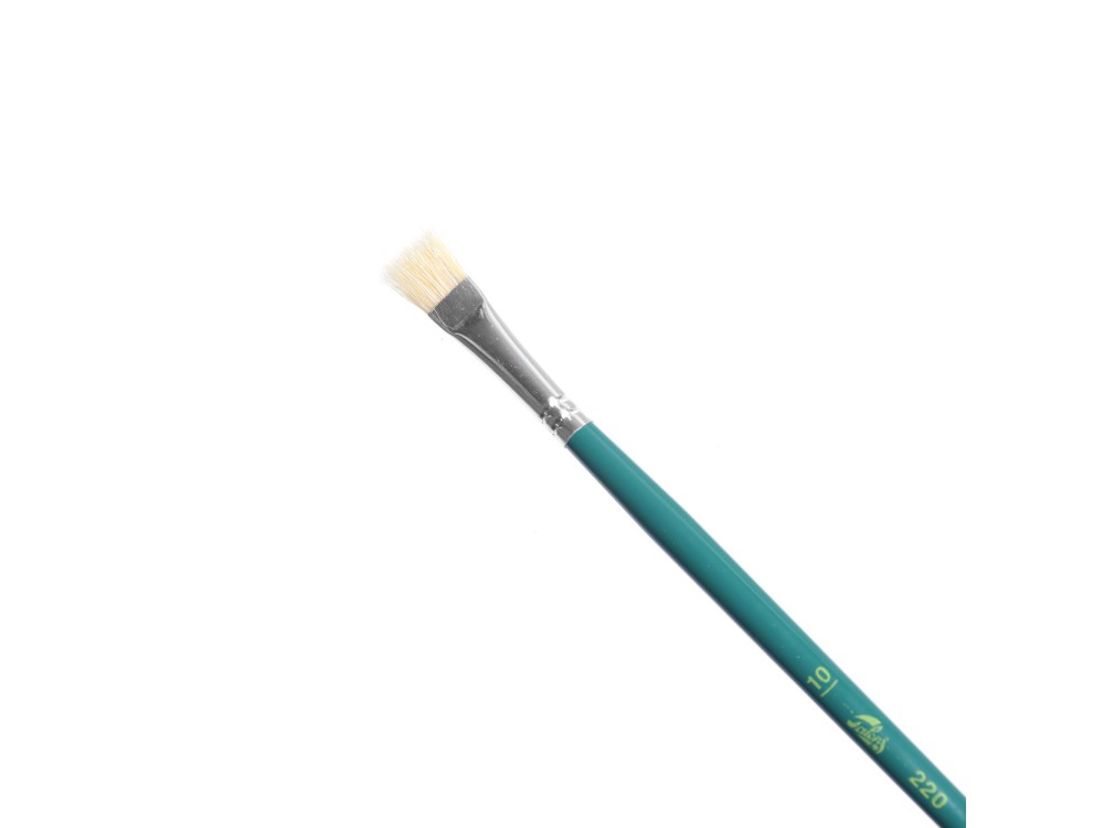 Flat, natural bristle brush - Talens - oil and acrylics, size 10