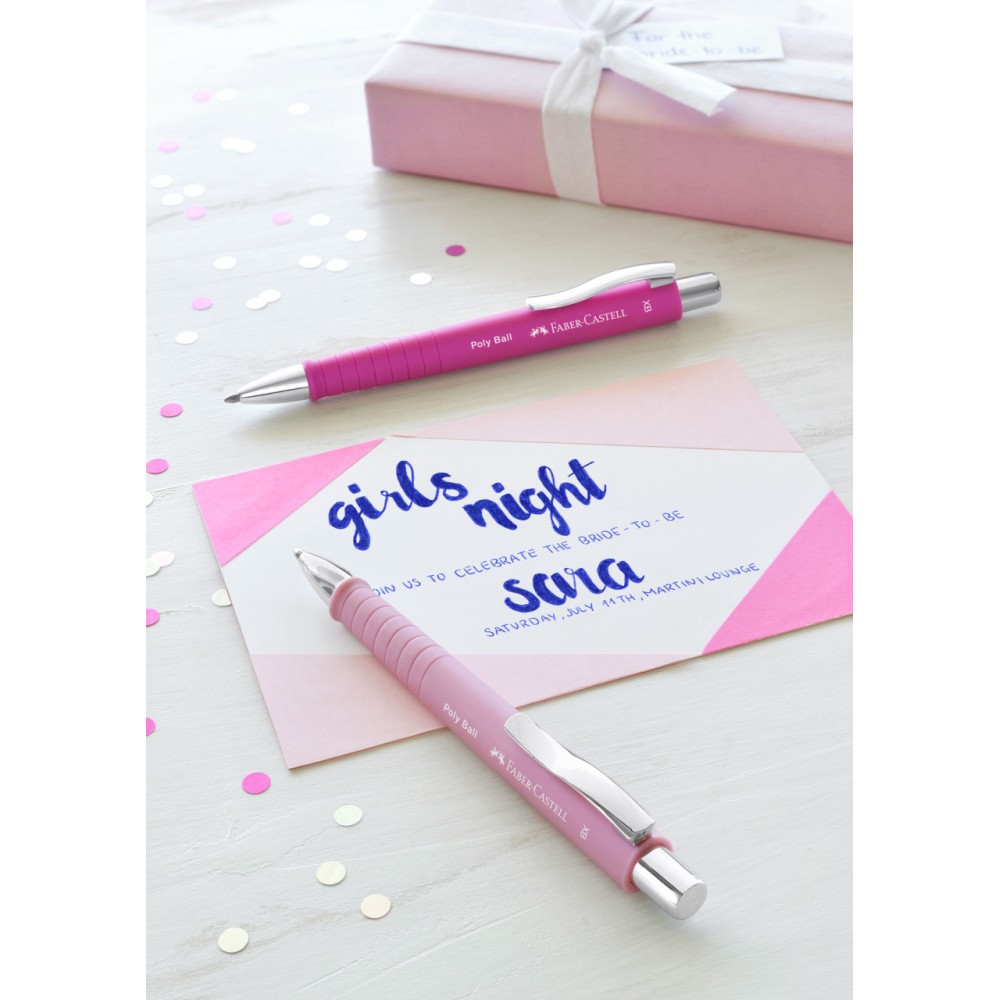 Długopis automatyczny Poly Ball Urban XB - Faber-Castell - pudrowy róż