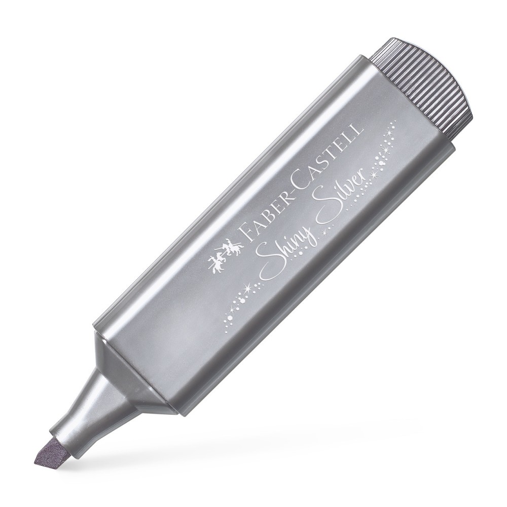 Zakreślacz metaliczny - Faber-Castell - srebrny