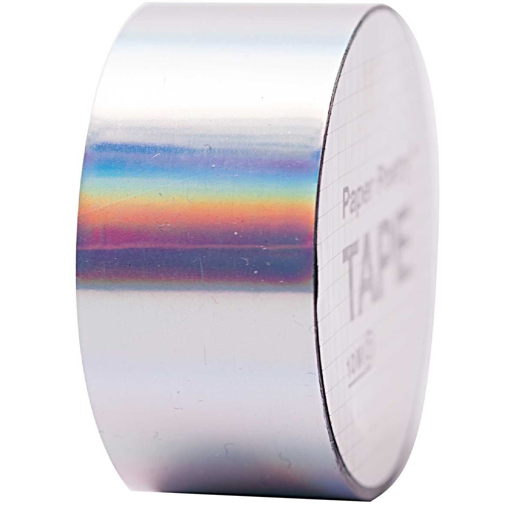 Taśma ozdobna Holographic - Paper Poetry - Iride Silver, 19 mm x 10 m