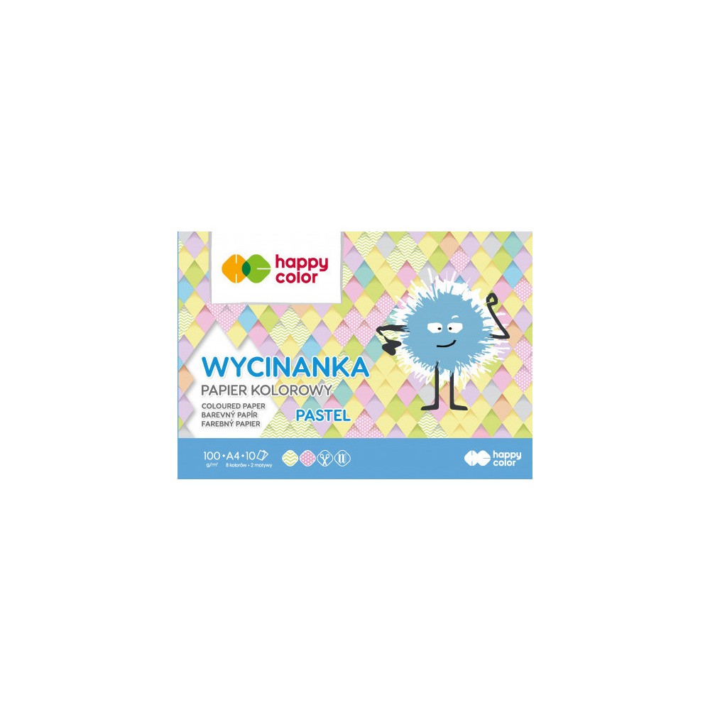 Colored paper pad A4 - Happy Color - pastel, 100 g, 10 sheets
