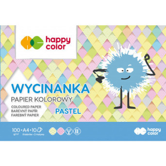 Colored paper pad A4 - Happy Color - pastel, 100 g, 10 sheets
