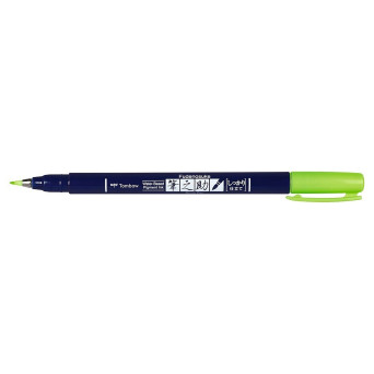 Pisak do kaligrafii Fudenosuke Brush Pen - Tombow - twardy, Neon Green